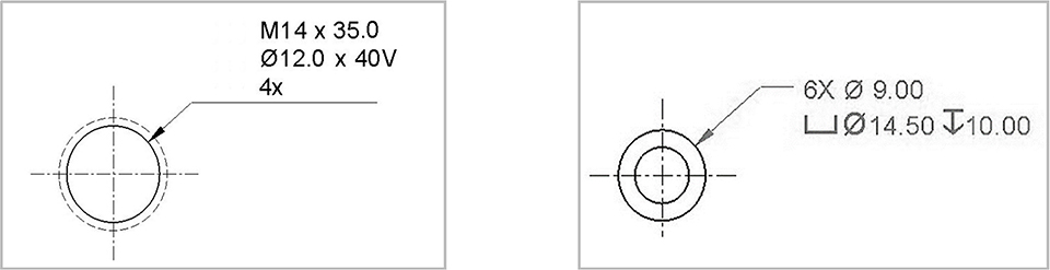 Drafting – Enhanced Hole Dimensioning