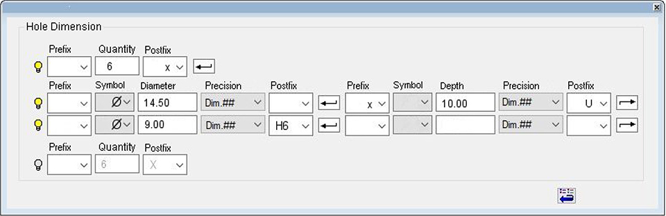 Drafting – Enhanced Hole Dimensioning